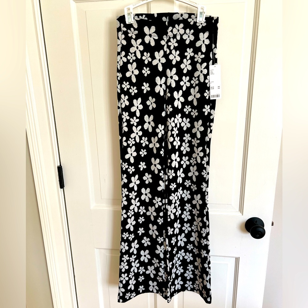 Urban Outfitters flared floral knit pants